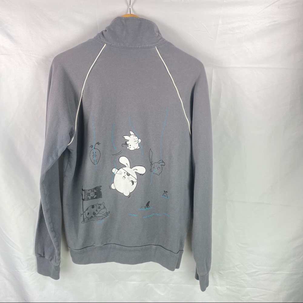 AMERICAN APPAREL Fat Rabbit Farm Zipper Sweatshirt - Picture 9 of 13